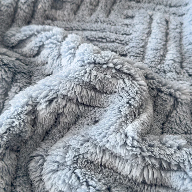 WASART Fluffy coral fleece fitted sheet elastic mattress cover warm plush bed linen couple luxury double bed bedding king size