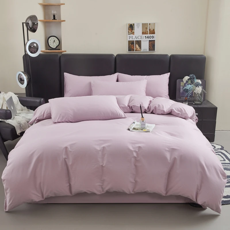 WASART Polyester cotton duvet cover with pillowcase cozy couple luxury bedding set quilt cover single double bed queen king size