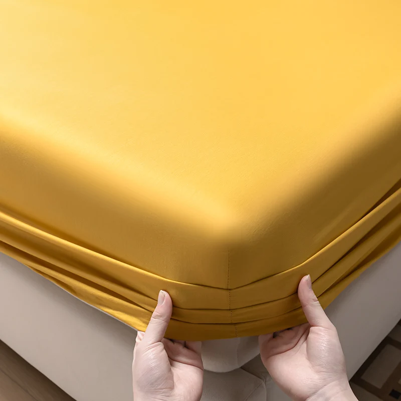 100% Egyptian Cotton Fitted Sheet with Elastic Band Luxury Soft 400TC Bedding Mattress Cover Protector Double Queen King Size