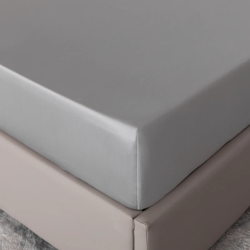 100% Bamboo Fitted Sheet with Elastic Band Smooth Cooling Bedsheet 1000 Thread Count Anti-slip Mattress Cover for Queen King Bed