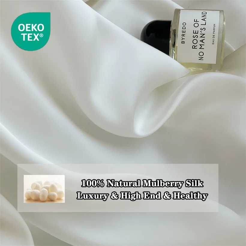 1pc Natural Mulberry Silk Flat Bed Sheet Solid Color Bedding Sheets 100% Silk Bedspreads for Twin Full Double Queen King Size