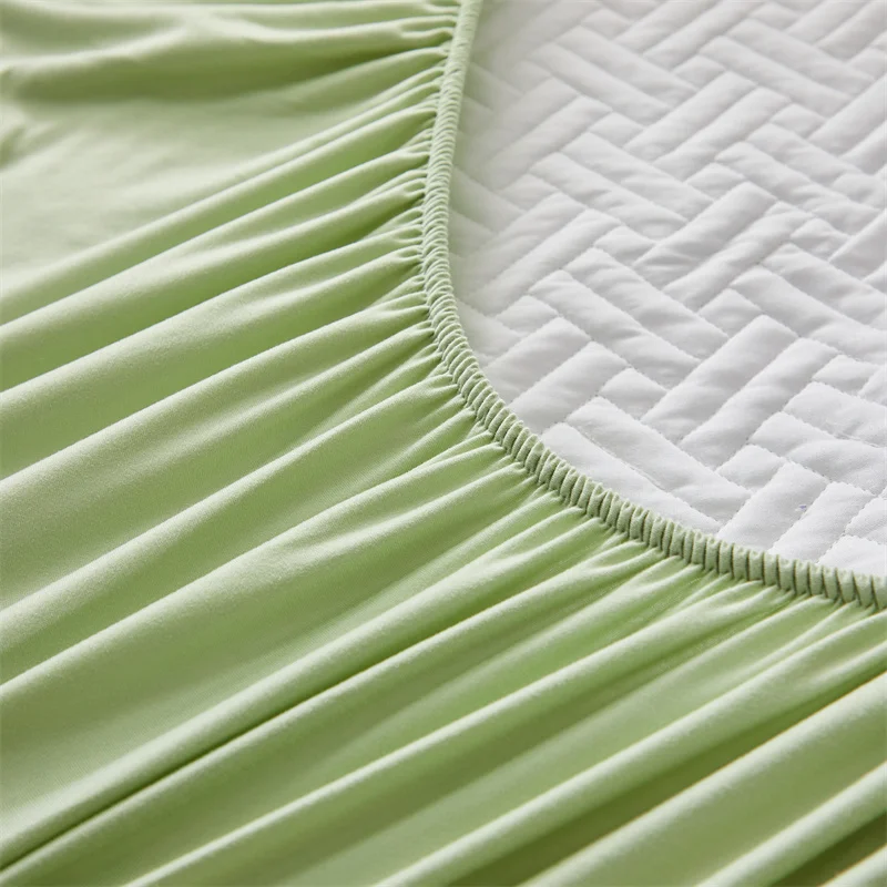 Cotton Quilted Mattress Pad Topper Soybean Microfiber Filling Anti-bacterial Queen King Size Bed Pad Protector Cover Fittedsheet