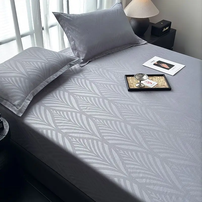 WASART Geometry Print Mattress Protector Elastic Fitted Bed Sheet Cover Luxury Double Bed Hypoallergenic Soft Breathable Bedding