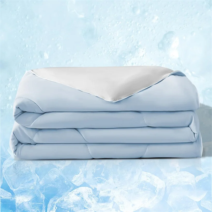 Air Condition Cooling Comforter Solid Color Cooling Blankets for Hot Sleepers Breathable Soft Lightweight Summer Quilt Smooth