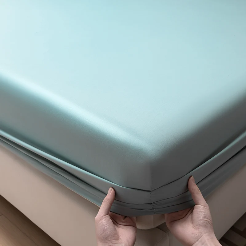 100% Egyptian Cotton Fitted Sheet with Elastic Band Luxury Soft 400TC Bedding Mattress Cover Protector Double Queen King Size